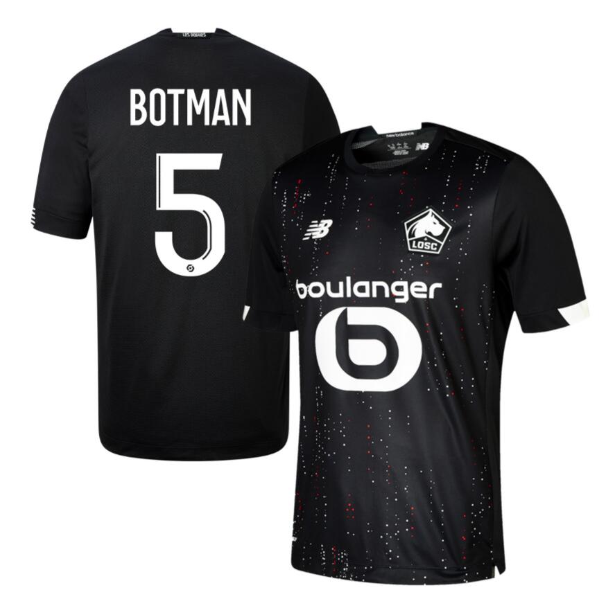 LOSC Lille Away Kit Soccer Jersey BOTMAN #5 2020/21